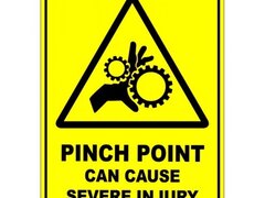 Pinch Point Can Cause Severe Injury Sign